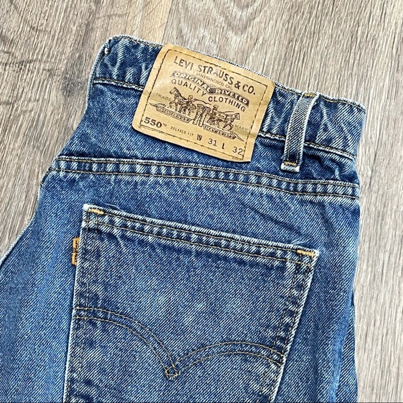 Levi's 550 Orange Tab Jeans 31X32 Relaxed Made USA - Picture 6 of 10